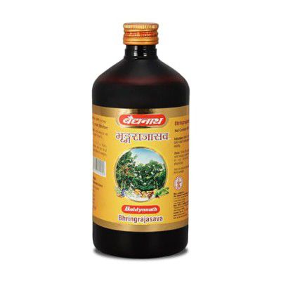 Baidyanath Bhringrajasava, Syrup (450 Ml) | Helps To Manage Common Cold, Cough & Premature Greying Of Hair | Maintains Overall Wellbeing (Pack Of 1)