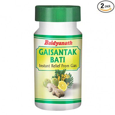 Baidyanath Gaisantak Bati - Instant Relief from Gas and Indigestion - 100 Tablets (Pack of 2)