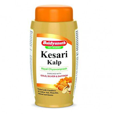 Baidyanath Kesari Kalp Chyawanprash , Natural Immunity Booster , Enriched with Gold, Silver and saffron 500 gm