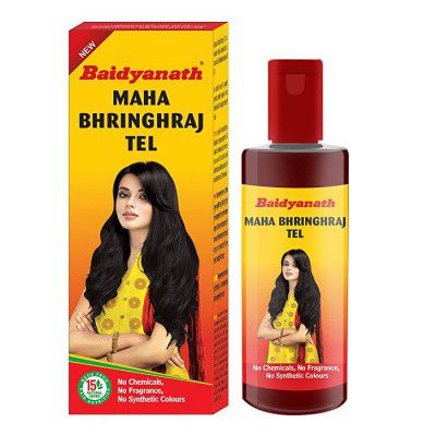 Baidyanath Mahabhringraj Tel - 200ml - Ayurvedic Hair Oil, No Added Chemicals or Fragrance