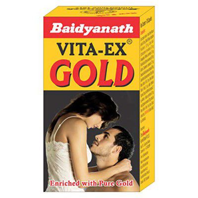 Baidyanath Vita Ex Gold - 20 Capsules - Ayurvedic Capsules for Vitality , Stamina and Vigor | Made with Pure Shilajit