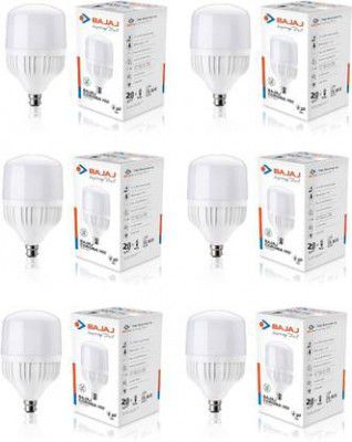 BAJAJ 20 W Basic Standard B22 LED Bulb (White, Pack of 6)
