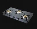 Bajaj 3BJGP7 3 Burner Glass Top Gas Stove (Wind-Shield Pan Support, Black)...