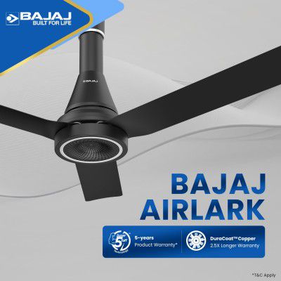 Bajaj Airlark 1200MM Ceiling Fans | Super 5 Tuff Technology