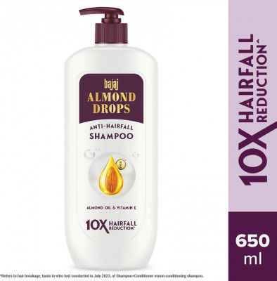 BAJAJ Almond Drops Anti Hairfall Shampoo with Almond Oil & Vitamin E - 650 ml