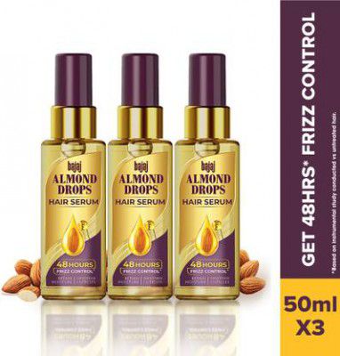 Bajaj Almond Drops Hair Serum 50ml pack of 3  (150 ml)