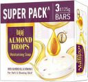 Flipkart Grocery : BAJAJ Almond Drops Moisturising Soap with Almond Oil & Vitamin E  (3 x 125 g)...