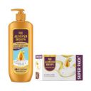 Bajaj Almond Drops Nourishing Body Lotion 400ML + Almond Drops Soap 125 gm * 5...