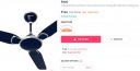 Bajaj Celestial Blue and Silver-Toned Aluminium Trendy EE 1200 mm Ceiling Fan...