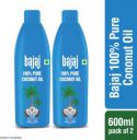 BAJAJ Coconut Oil 600ml Pack of 2 Hair Oil (1200 ml)...