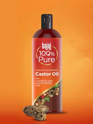 BAJAJ CONSUMER CARE100% Pure Virgin & Cold Pressed Castor Oil For Lustrous Hair - 200ml