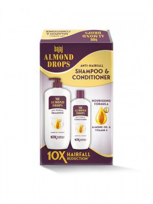 BAJAJ CONSUMER CARE Almond Drops Anti-Hairfall Combo - Shampoo 340ml & Conditioner 175ml