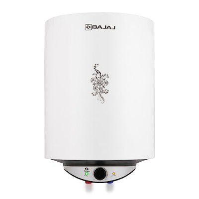 Bajaj Edrea 10 Litre Storage 5-Star Rated Storage wall Water Heater | Polymer Coated Tank| Multiple Safety*| Suitable for High Rise| Child Safety Mode|5-Yr* Warranty by Bajaj| White Water Geyser
