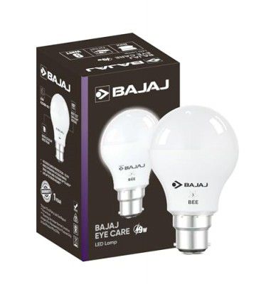 Bajaj Eye Care Led Lamp 9W 5000K B22 | Flicker Control | 2 Star Rated & 220 Volts | 1 Year Warranty (White)