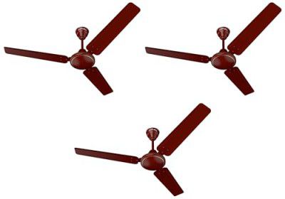 Bajaj Frore 1200 Mm (48") Star Rated Ceiling Fans For Home |Bee Star Rated Energy Efficient Ceiling Fan | 2-Yr Warranty Brown (Pack Of 3), 1 Star