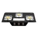 Bajaj Gf8 Frameless Glasstop Gas Stove, 3 Burner with 1 Jumbo Burner, Black, Open...
