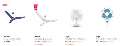 Myntra : Upto 50% OFF - Bajaj Havells Fans