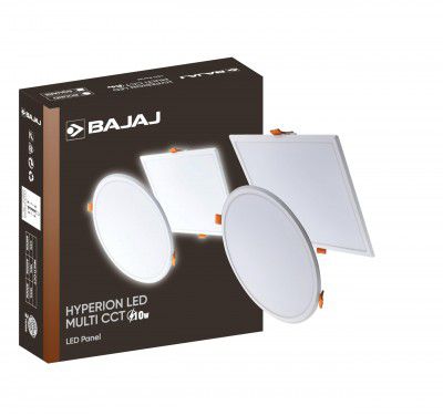 Bajaj Hyperion LED Multi CCT Panel 10W Square | 10W Square LED Surface Light