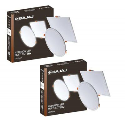 Bajaj Hyperion LED Multi CCT Panel 15W Square (Pack of 2)