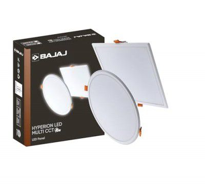Bajaj Hyperion LED Multi CCT Panel | 5W Square LED Surface Light | White Body (Pack of 1)