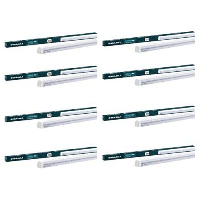 Bajaj Ivora 20W Cool Day Light LED Tubelight (Pack Of 8) | LED Tube Light For Home | IR Free | UV Free | Voltage Surge Protection Of 4 KV | Bright & Energy Efficient | White | 1 Yr Warranty