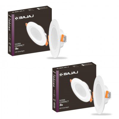 Bajaj Ivora Compact Downlight 5W 3-In-1 Cct (Pack of 2)
