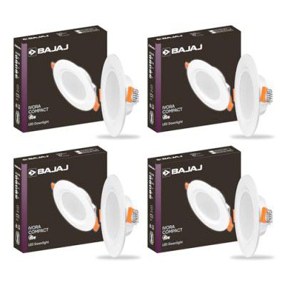 Bajaj Ivora Compact Downlight 5W 3-In-1 Cct (Pack of 4)