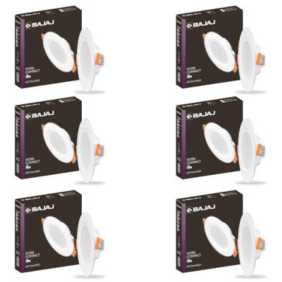 Bajaj Ivora Compact Downlight 5W 3-In-1 Colour (Pack of 6)