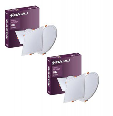 Bajaj Ivora Neo Plus LED Panel | 12W Square LED Surface Light | Modern Multicolor Lights | Cool Day Light (Pack of 2)