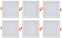 Bajaj Ivora Plus LED Panel | 6W Square Panel for Ceiling | Cool Day Light (Pack of 6)...