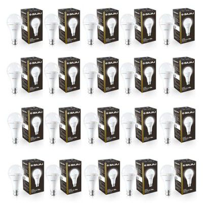 Bajaj LEDZ 12W Rechargeable Emergency Inverter LED Bulb | B22D | 1 Year - Warranty (Pack of 20, White)