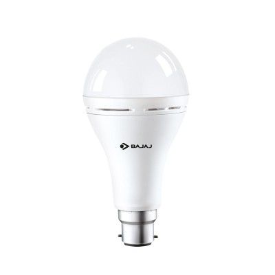 Bajaj LEDZ 9W Rechargeable Emergency Inverter LED Bulb | B22D 9W LED Bulb | Upto 4 Hours Battery Back-Up | Cool Day Light | White