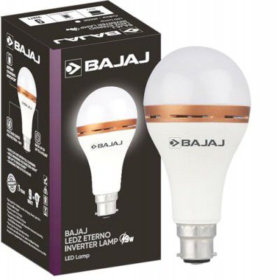 Bajaj LEDZ Eterno Inverter Lamp 9W CDL B22 | Long Life | 5 Star Rated | Voltage Surge Protection | Wide Range Operation | Energy Efficient |1 Year - Warranty (White)