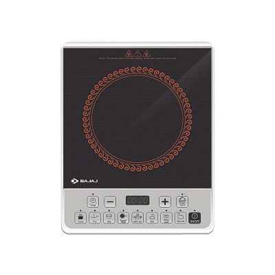 Bajaj Majesty ICX Pearl 1900W Induction Cooktop with Pan sensor and Voltage Pro Technology