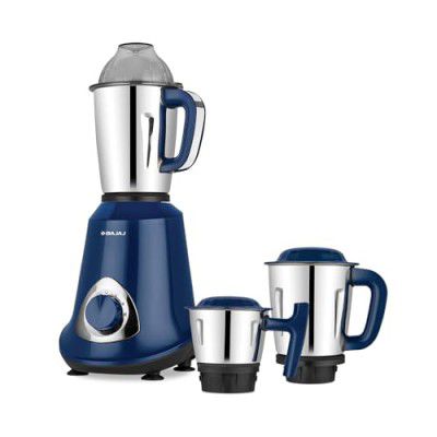 Bajaj Military Series Glamore 800W Mixer Grinder| 3 Stainless Steel Military Grade Jars*| DuraCut® Blades| Royal Blue