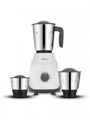 Bajaj Ninja Series Grey Contempo 500W Mixer Grinder- 3 SS Jars with Duracut Blades