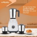 Bajaj Ninja Series Contempo Mixer Grinder 500W|3 Stainless Steel Mixer Jar | 2-Yr Warranty by Bajaj ?Grey?...