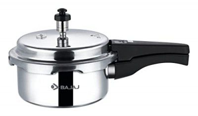 Bajaj PCX 2IB, 2 ltr Aluminium Pressure Cooker with Induction Base (Silver, ISI Certified)
