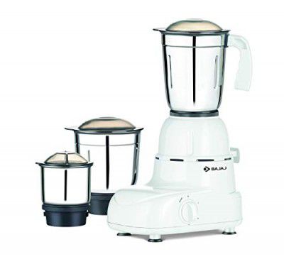 Bajaj Plastic Steel Glory 500 Watts Mixer Grinder with 3 Jars