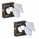 Bajaj Polycarbonate Hyperion LED Multi CCT Panel | 5W Square LED Surface Light | Modern Multicolor Lights (Pack of 2)...