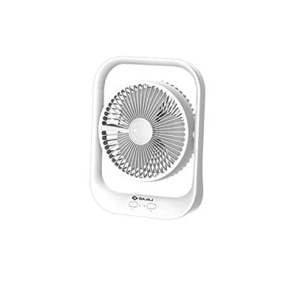 Bajaj Pygmy 178mm | USB Charging Fan | LED Light | 2100 RPM High Speed Table Fan
