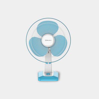 Bajaj Robusto 400MM Oscillating Table Fan For Home | 3 Years Warranty?Icy Blue & White?