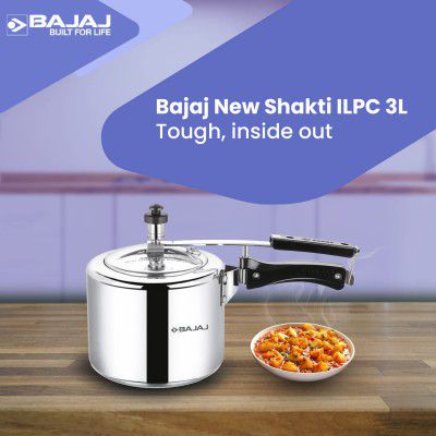 Bajaj Shakti ILPC 3 Liter Pressure Cooker | Induction Bottom