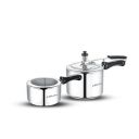 Bajaj Shakti Inner Lid Aluminium Pressure Cooker Combo Set (2L And 3L)...