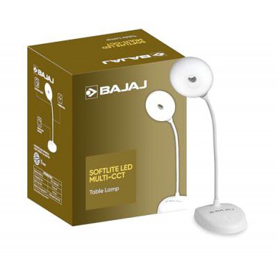 Bajaj Softlite LED Multi-CCT 3 in 1 Color Modes Table Lamp | 360 Degree Rotating Head