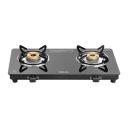 Bajaj UCX 2 Open Burner Slim Glass Top Gas Stove | 2-Brass Open Burners | 360 Degree Swivel Nozzle ...