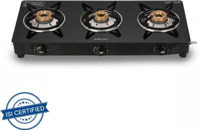 BAJAJ UCX 3B Glass Manual Gas Stove (3 Burners)