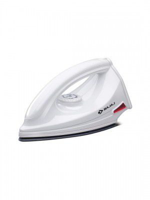 Bajaj White DX-6 1000W Dry Iron with Anti-bacterial German Coating Tech in Soleplate