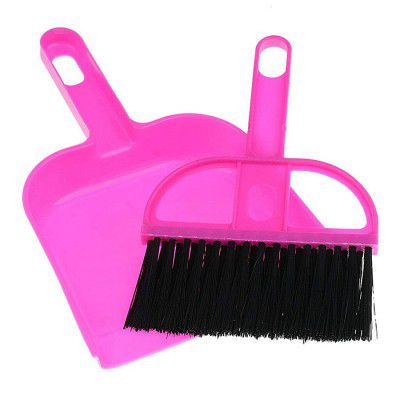 Bajrang® Mini Dustpan Supdi with Brush Broom Set for Multipurpose Cleaning Laptops, Keyboards, Dining Table, Car Seats, Carpets (Multicolor, Small) -01 Set