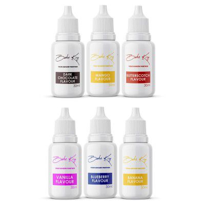 BAKE KING Essence for Cake Making Combo of 6 Flavours | 30 ML